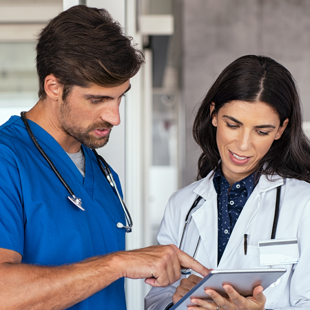 Two Doctors using AI for Primary Care